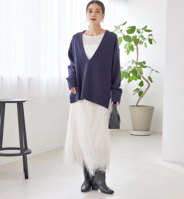 SHIPS for women「〈手洗い可能〉フリンジ スカート」|スカート|