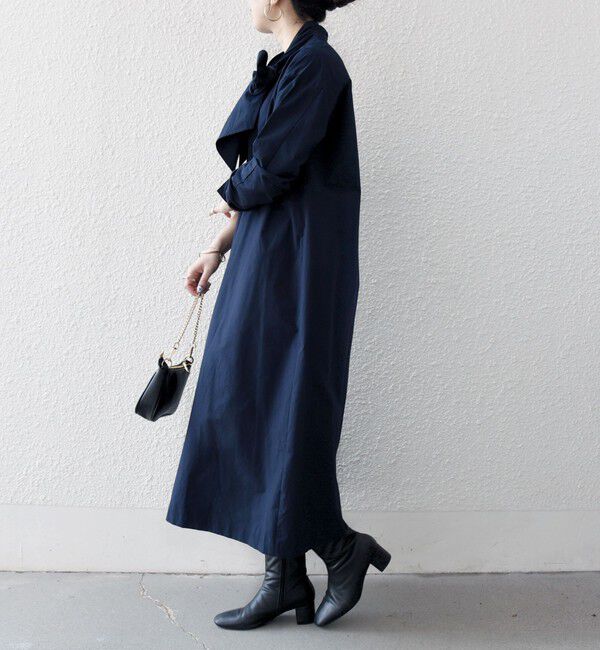 SHIPS any「SHIPS any:〈洗濯機可能〉タイプライター ボウタイ リボン シャツ ワンピース」|ワンピース|