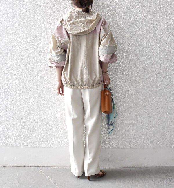 SHIPS any「SHIPS any:〈洗濯機可能〉ナイロン スタンドカラー 配色 ジップ ブルゾン」|ブルゾン・スタジャン|