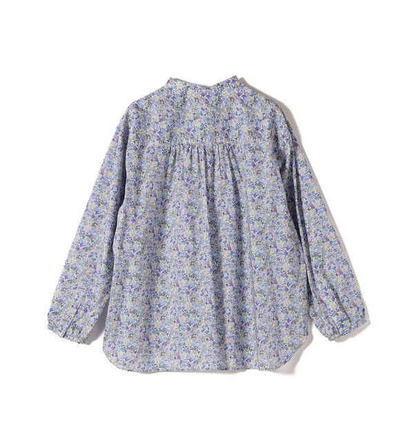 SHIPS for women「SHIPS Primary Navy Label:〈手洗い可能〉LIBERTY ギャザー ブラウス」|シャツ・ブラウス|