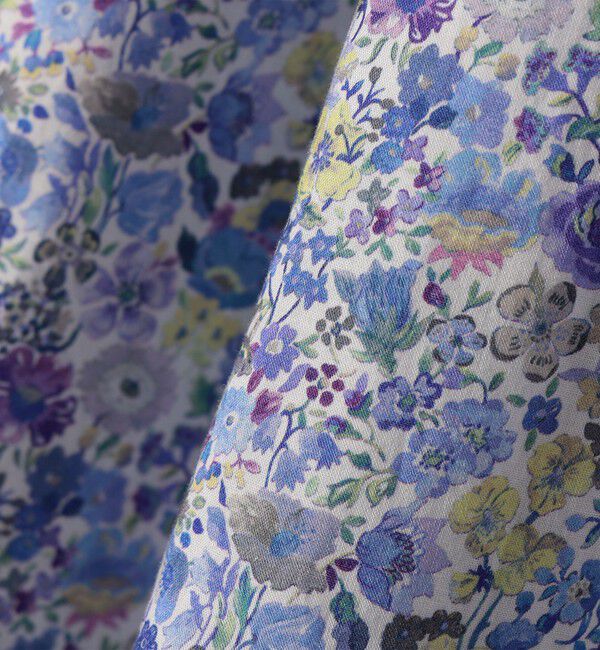 SHIPS for women「SHIPS Primary Navy Label:〈手洗い可能〉LIBERTY ギャザー ブラウス」|シャツ・ブラウス|