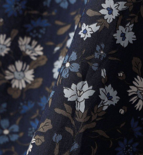 SHIPS for women「SHIPS Primary Navy Label:〈手洗い可能〉LIBERTY ギャザー ブラウス」|シャツ・ブラウス|