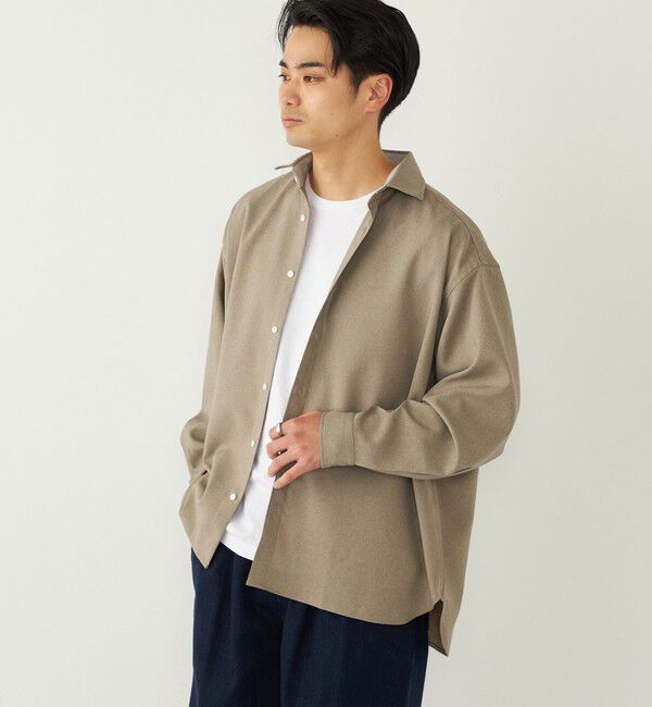 SHIPS Colors 「SHIPS Colors:〈洗濯機可能〉ウールライク リラックスフィット シャツ」|シャツ・ブラウス|