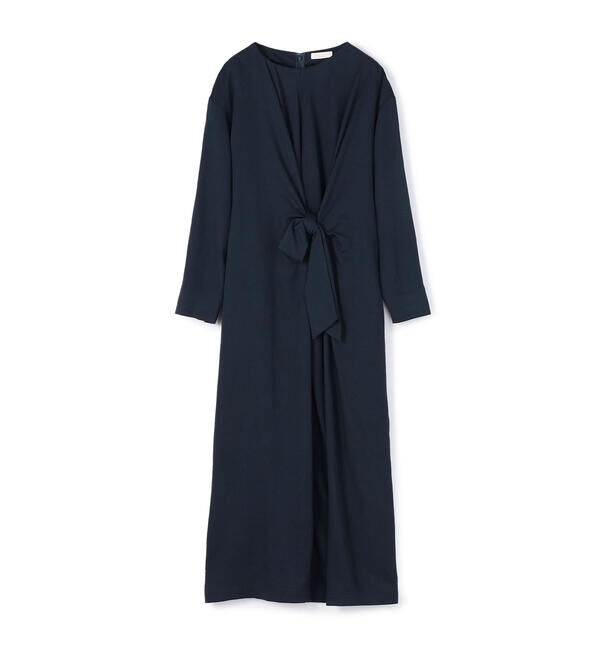 Ballsey「セルロースモールスキン フロントリボンワンピース」|ワンピース|69 ネイビー