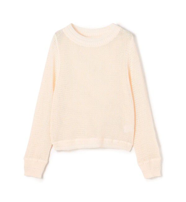 DES PRES「コットンポリエステルコイルヤーン クルーネックプルオーバー」|ニット・セーター|31 ライトピンク