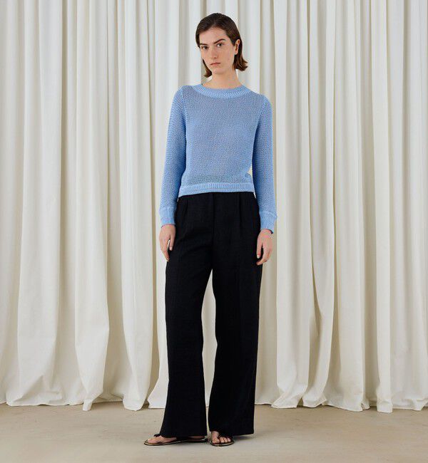 DES PRES「コットンポリエステルコイルヤーン クルーネックプルオーバー」|ニット・セーター|