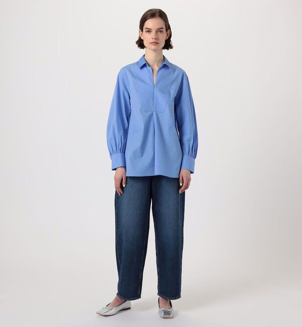 MACPHEE「コットンブロード スキッパーシャツ」|シャツ・ブラウス|