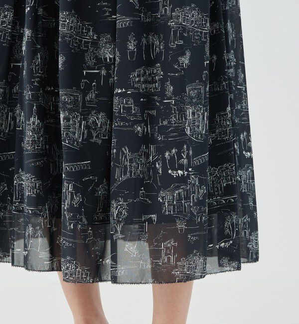 GALERIE VIE「 LandScapeシルクストレッチ イージータックスカート」|スカート|