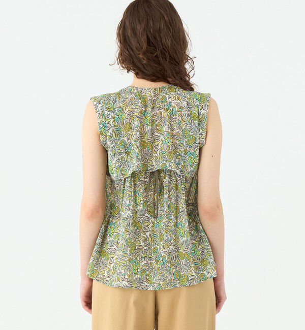 SOULEIADO「ポリエステルプリント スリーブレスブラウス」|シャツ・ブラウス|