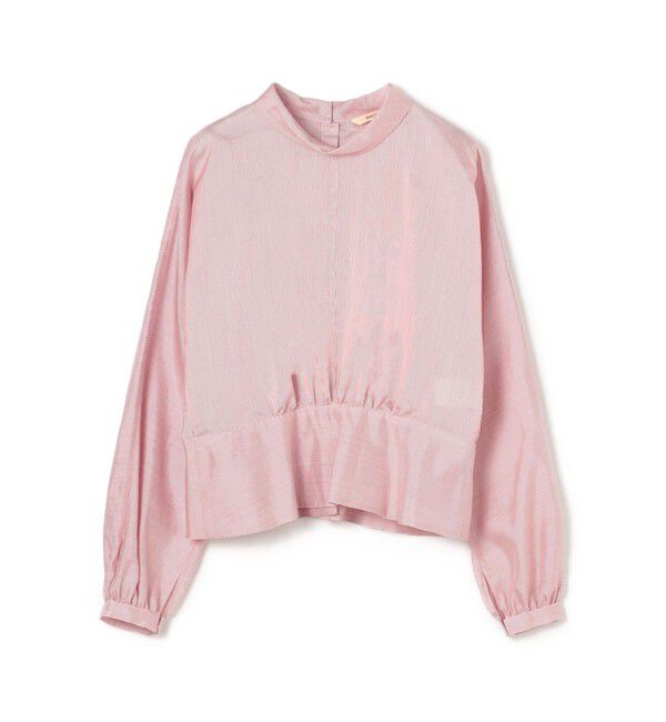 BACCA「ウォッシャーシルク ショートブラウス」|シャツ・ブラウス|34 ピンク系
