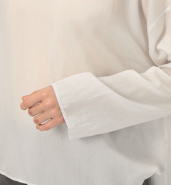 GALERIE VIE「セルロースシルクブロード ハイネックプルオーバーシャツ」|シャツ・ブラウス|