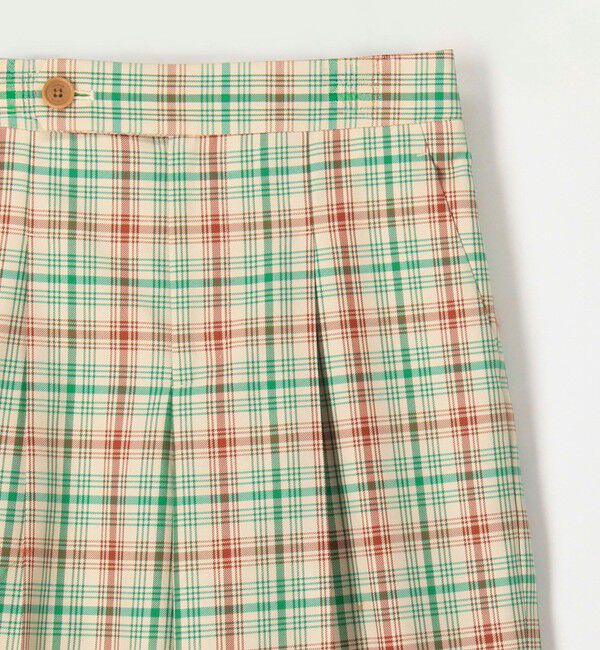 CABaN「コットンポリエステルツイル チェックセミワイドパンツ」|その他|