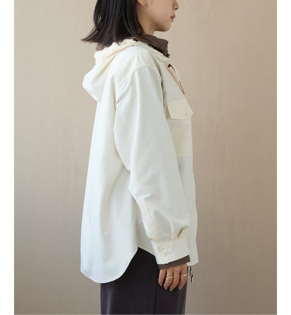 IENA LA BOUCLE「IENA LA BOUCLE ライトタフタフーテッドシャツ」|シャツ・ブラウス|