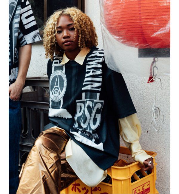 Paris Saint-Germain「【PSG / パリ・サン＝ジェルマン】 JP Vintage Scarf Printed uniform-lik」|Tシャツ・カットソー|