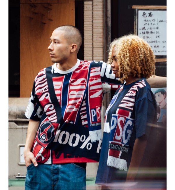 Paris Saint-Germain「【PSG / パリ・サン＝ジェルマン】 JP Vintage Scarf Printed uniform-lik」|Tシャツ・カットソー|