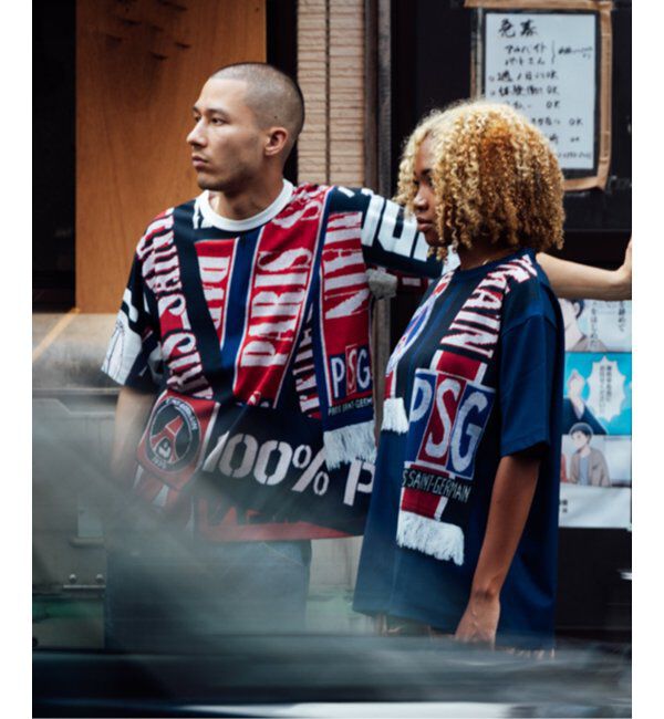 Paris Saint-Germain「【PSG / パリ・サン＝ジェルマン】 JP Vintage Scarf Printed uniform-lik」|Tシャツ・カットソー|