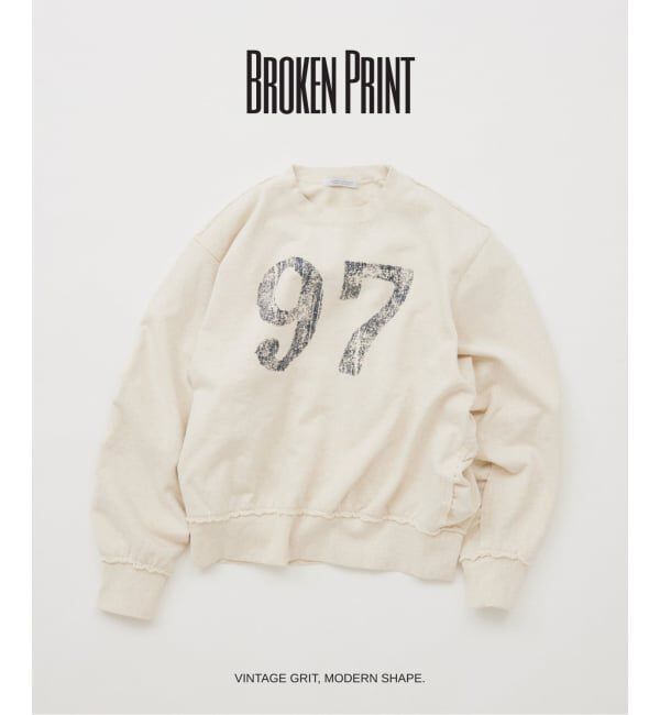 JOURNAL STANDARD「ブロークン プリント クルーネック スウェット」|スウェット・ジャージ|ナチュラル