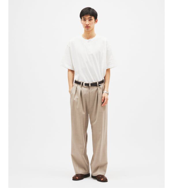 JOURNAL STANDARD「スラブ ヘンリー ネック 半袖 Tシャツ」|Tシャツ・カットソー|