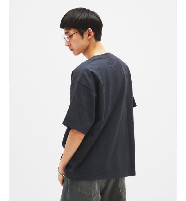 JOURNAL STANDARD「スラブ ヘンリー ネック 半袖 Tシャツ」|Tシャツ・カットソー|