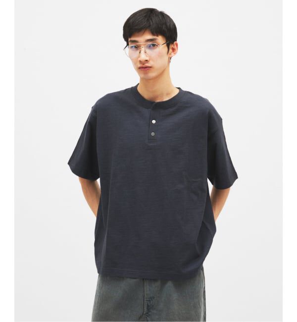 JOURNAL STANDARD「スラブ ヘンリー ネック 半袖 Tシャツ」|Tシャツ・カットソー|