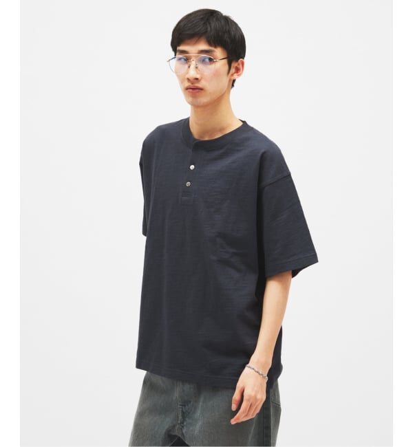 JOURNAL STANDARD「スラブ ヘンリー ネック 半袖 Tシャツ」|Tシャツ・カットソー|