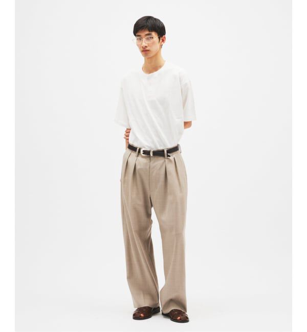 JOURNAL STANDARD「スラブ ヘンリー ネック 半袖 Tシャツ」|Tシャツ・カットソー|