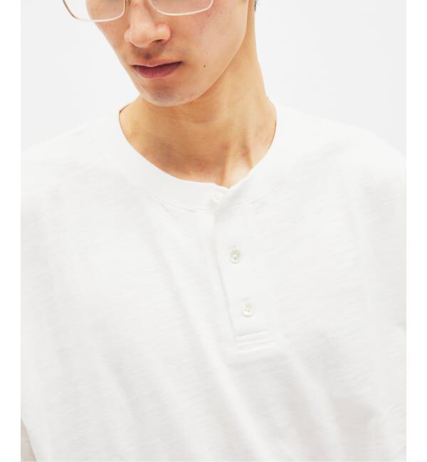 JOURNAL STANDARD「スラブ ヘンリー ネック 半袖 Tシャツ」|Tシャツ・カットソー|