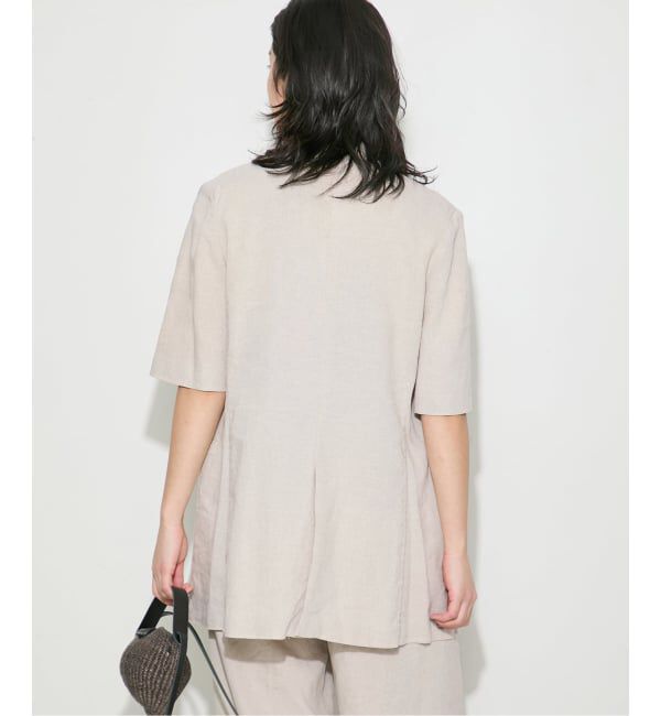journal standard L'essage「《予約》リネンハーフスリーブジャケット」|テーラードジャケット|