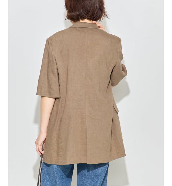 journal standard L'essage「《予約》リネンハーフスリーブジャケット」|テーラードジャケット|