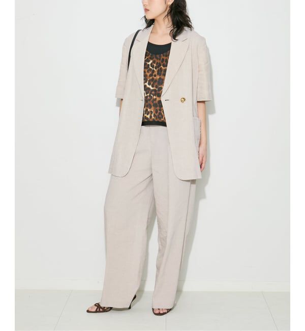 journal standard L'essage「《予約》リネンハーフスリーブジャケット」|テーラードジャケット|