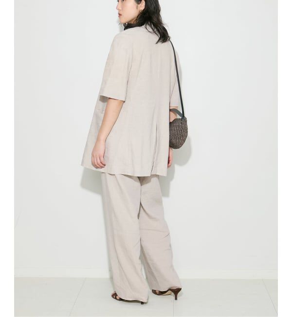 journal standard L'essage「《予約》リネンハーフスリーブジャケット」|テーラードジャケット|