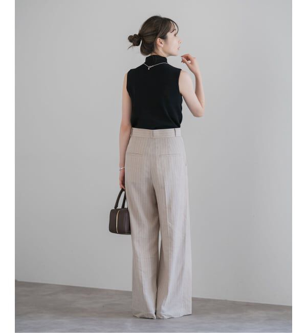 NOBLE「《追加予約》ボトルネックスリーブレスニット」|ニット・セーター|