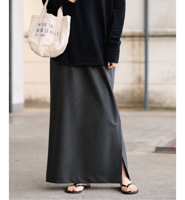 FRAMeWORK「TWストライプバイアススカート」|スカート|