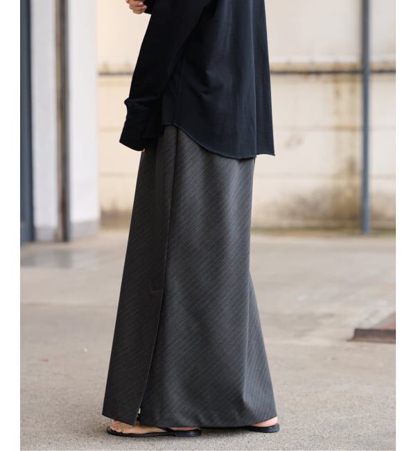 FRAMeWORK「TWストライプバイアススカート」|スカート|