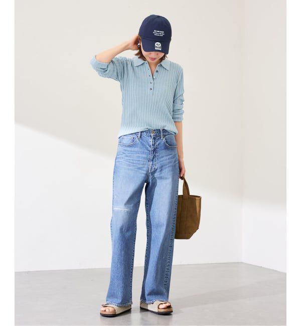 FRAMeWORK「リブニットポロシャツ」|ニット・セーター|