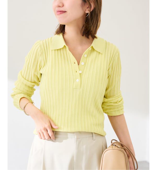 FRAMeWORK「リブニットポロシャツ」|ニット・セーター|