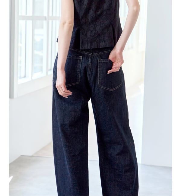 U by SPICK&SPAN「《予約》バレルレッグバギーデニム」|デニム|