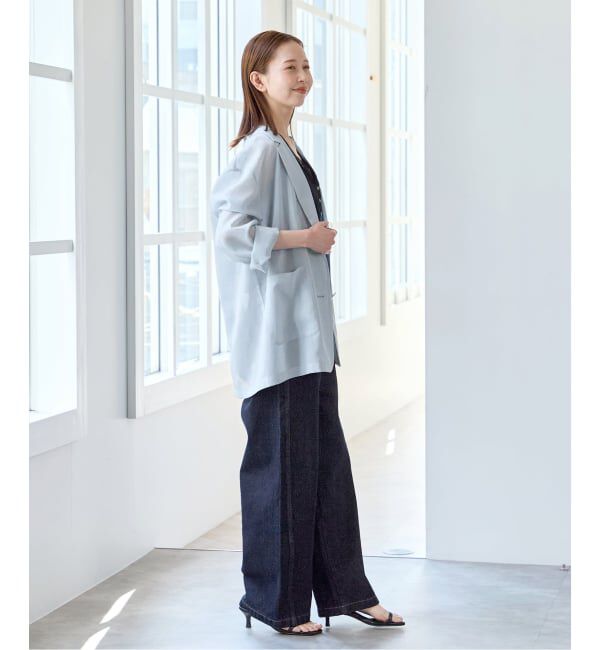 U by SPICK&SPAN「《予約》バレルレッグバギーデニム」|デニム|