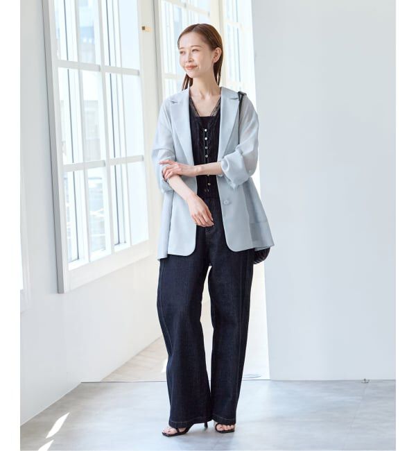 U by SPICK&SPAN「《予約》バレルレッグバギーデニム」|デニム|