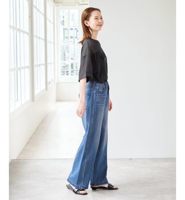 U by SPICK&SPAN「《予約》バレルレッグバギーデニム」|デニム|