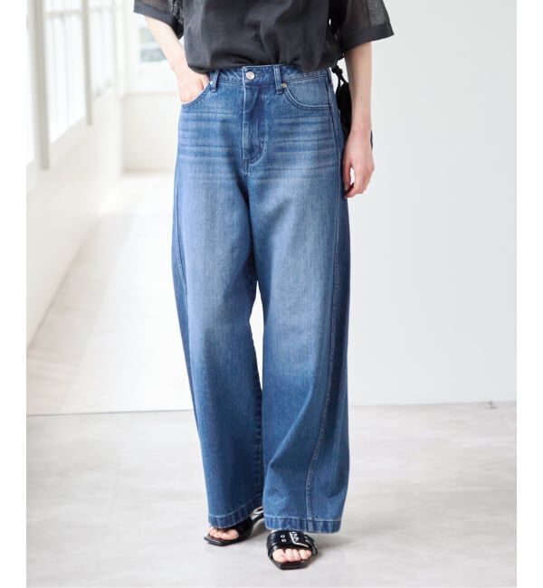 U by SPICK&SPAN「《予約》バレルレッグバギーデニム」|デニム|