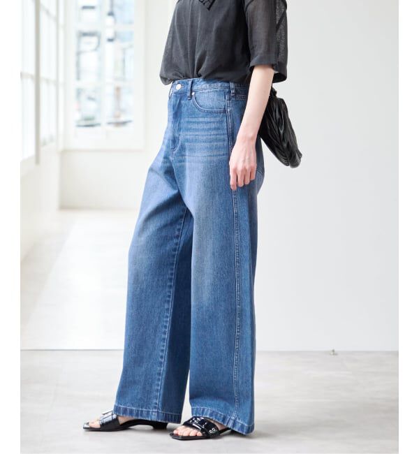 U by SPICK&SPAN「《予約》バレルレッグバギーデニム」|デニム|