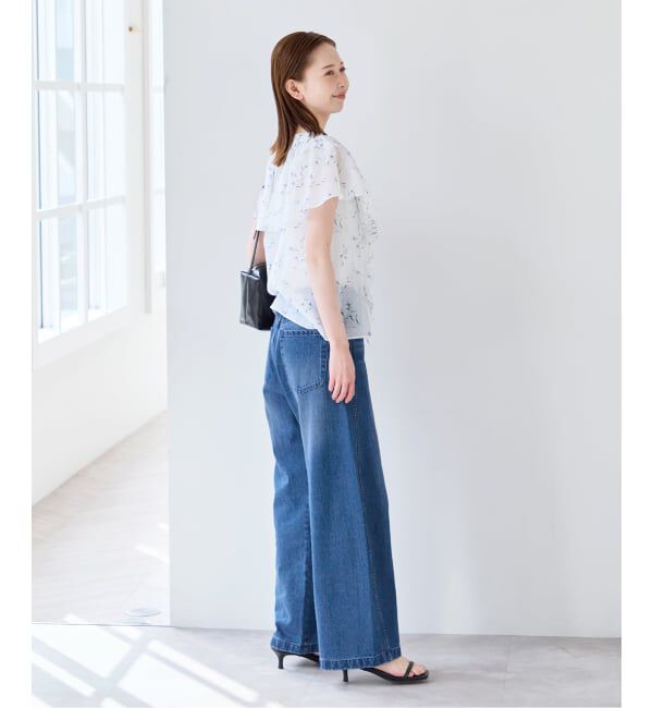 U by SPICK&SPAN「《予約》バレルレッグバギーデニム」|デニム|