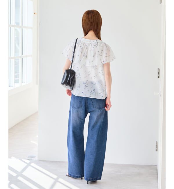 U by SPICK&SPAN「《予約》バレルレッグバギーデニム」|デニム|