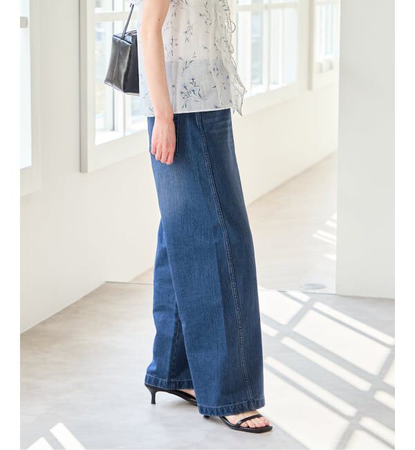 U by SPICK&SPAN「《予約》バレルレッグバギーデニム」|デニム|