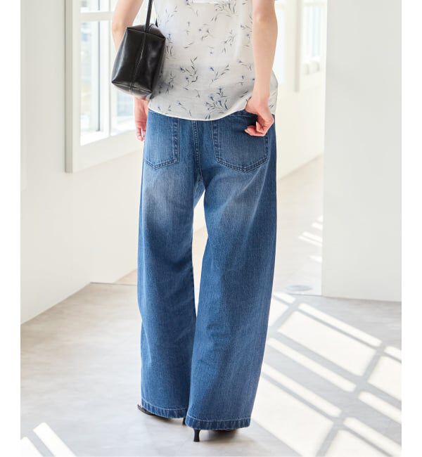 U by SPICK&SPAN「《予約》バレルレッグバギーデニム」|デニム|