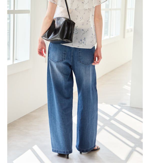 U by SPICK&SPAN「《予約》バレルレッグバギーデニム」|デニム|