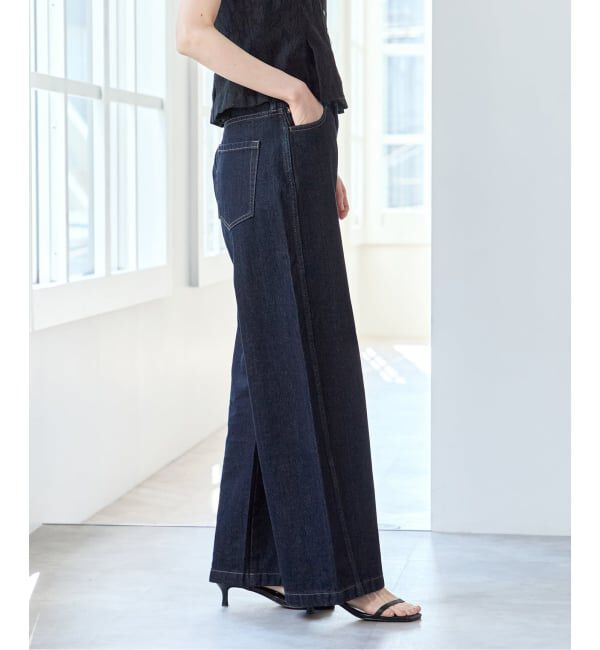 U by SPICK&SPAN「《予約》バレルレッグバギーデニム」|デニム|