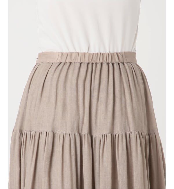 NOBLE「《予約・セットアップ対応》ラミーリヨセルツイルティアードスカート」|スカート|