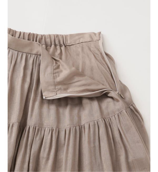 NOBLE「《予約・セットアップ対応》ラミーリヨセルツイルティアードスカート」|スカート|